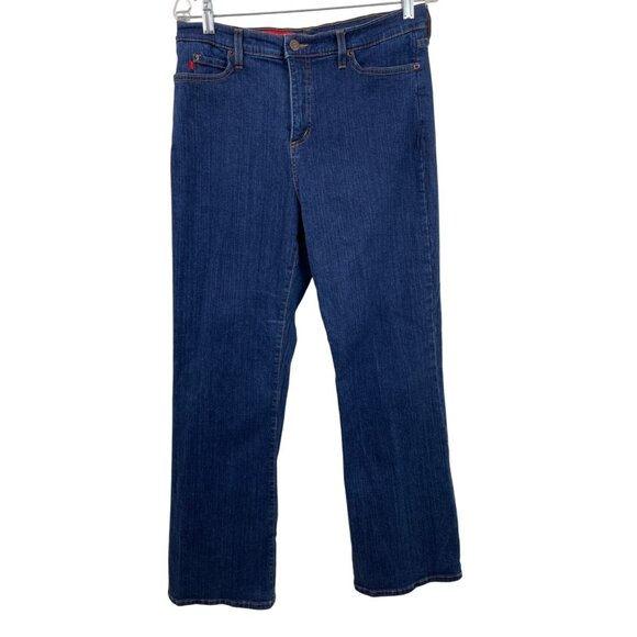 NYDJ BootCut Jeans Size 14P Petite Blue Stretch Denim Style P400D - Picture 1 of 9